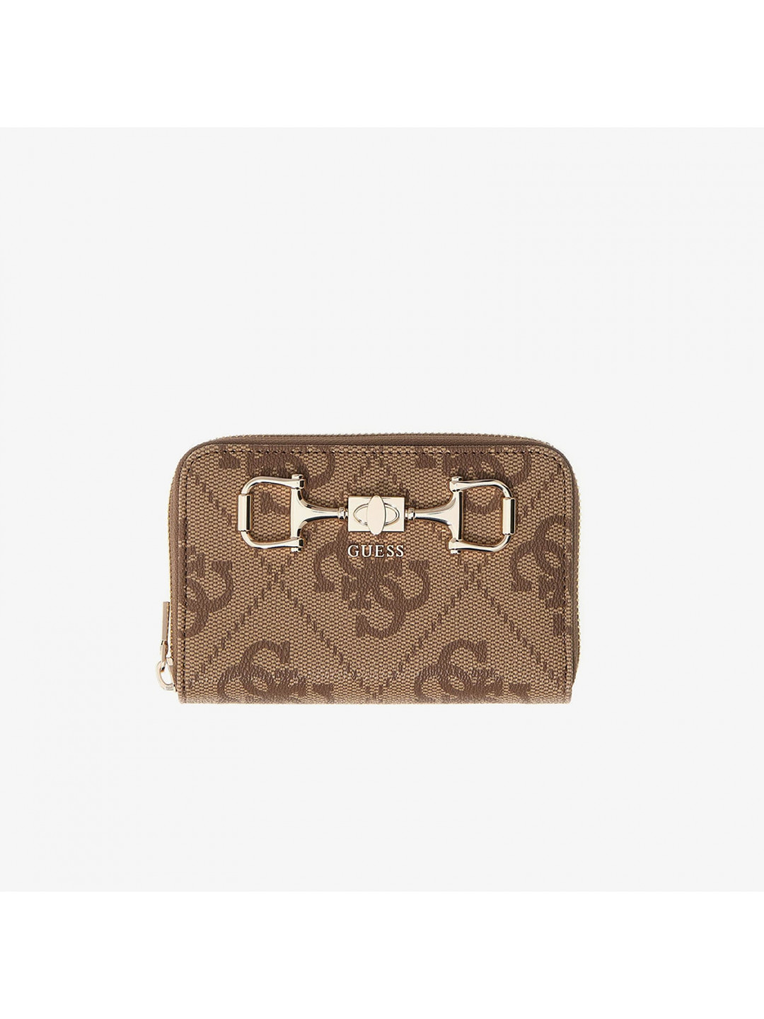 Peněženka GUESS Janie Logo Slg Med Zip Around Latte Logo Universal